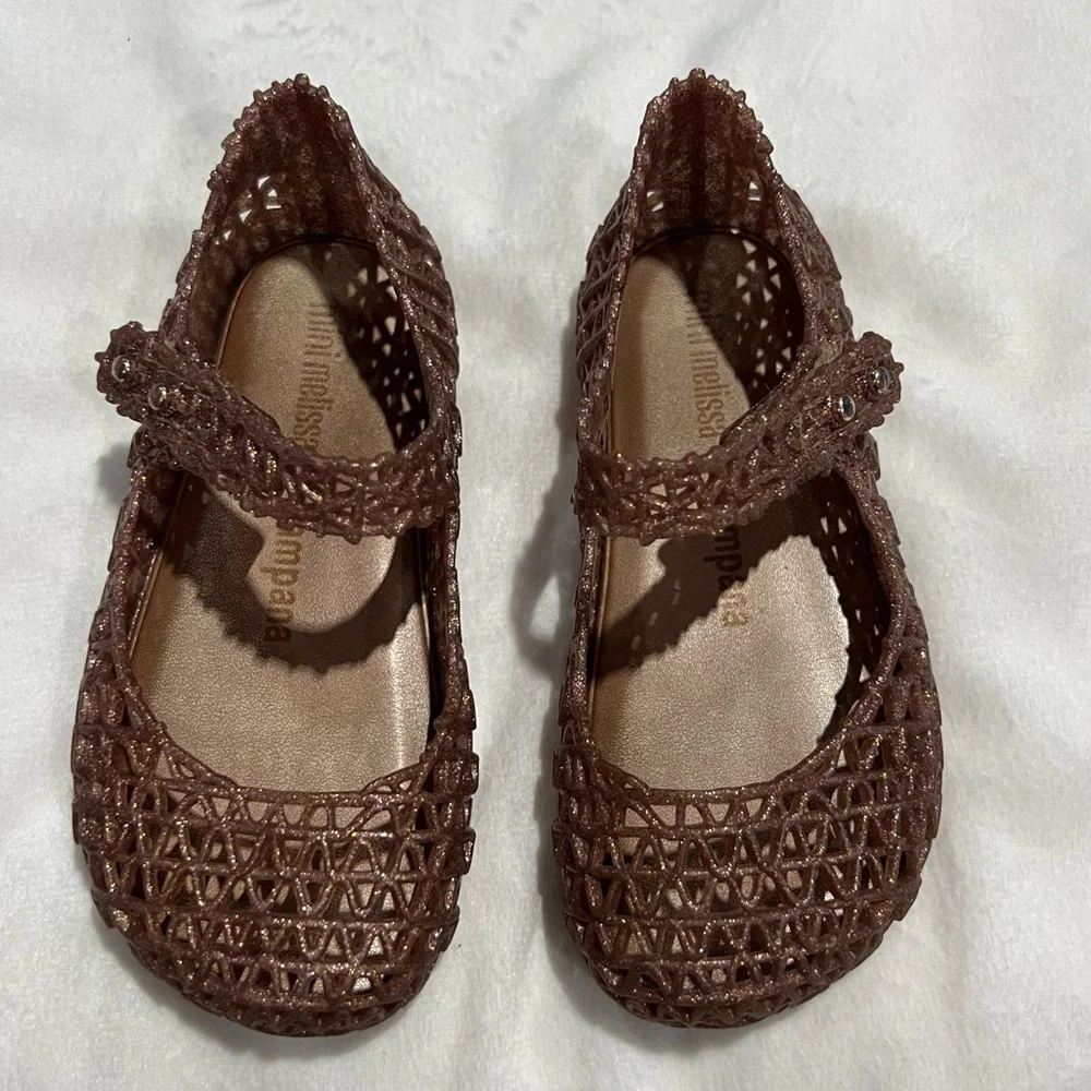 Mini Melissa Brown Mary Jane Jelly Shoes